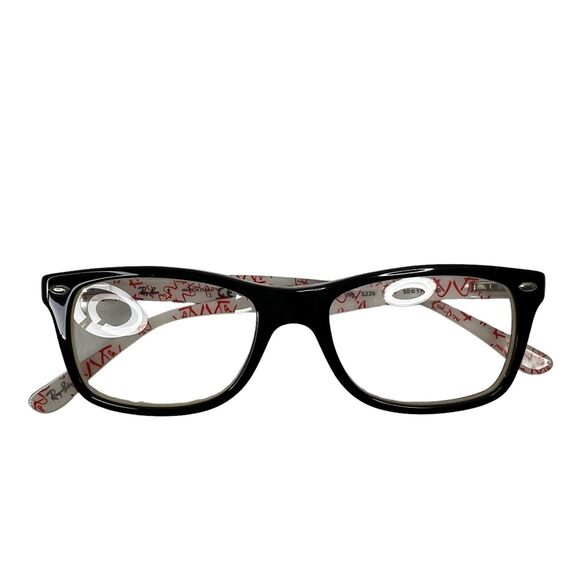 Ray Ban Youth 5228 Eyeglasses Frames Optics Polished Black 50-17-140 Full Rim - Picture 2 of 13